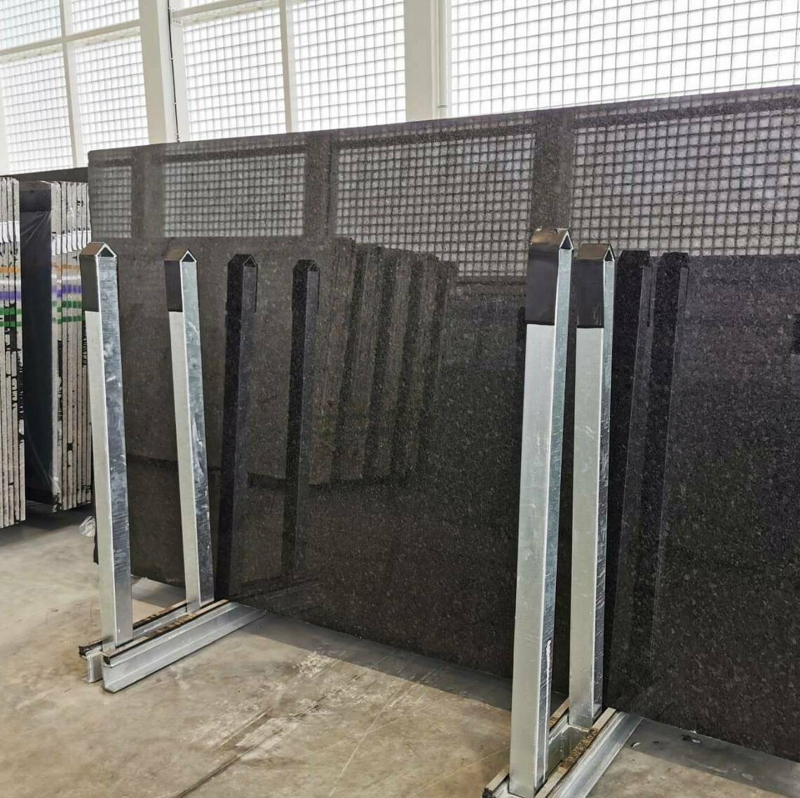 Nero Angola granite slabs
