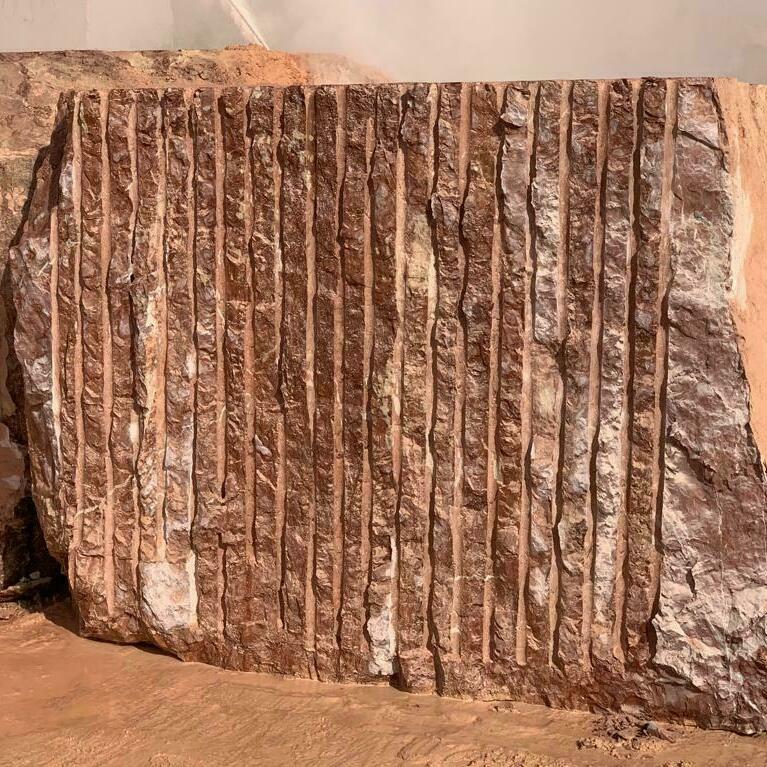 Rojo Alicante marble blocks