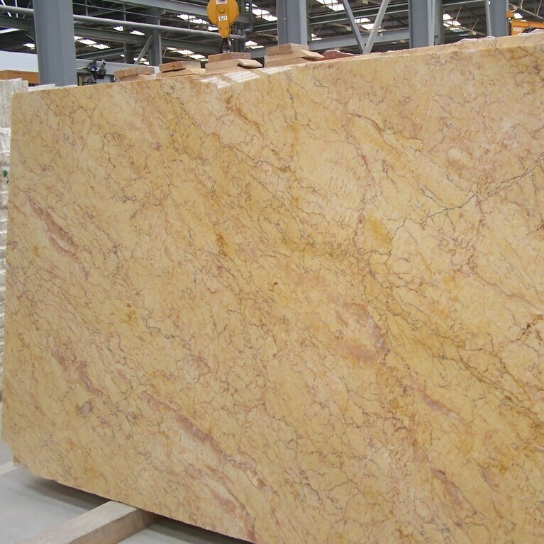 Crema Valencia marble slabs