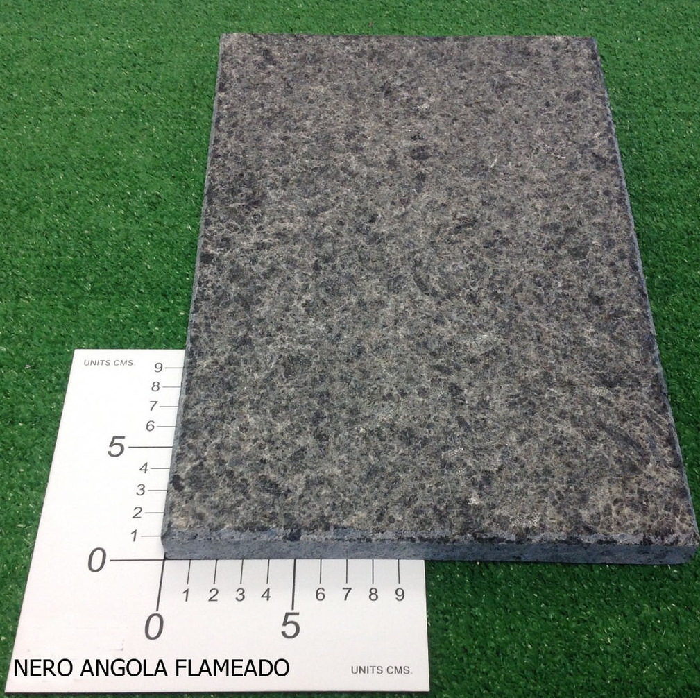 Nero Angola granite flameado