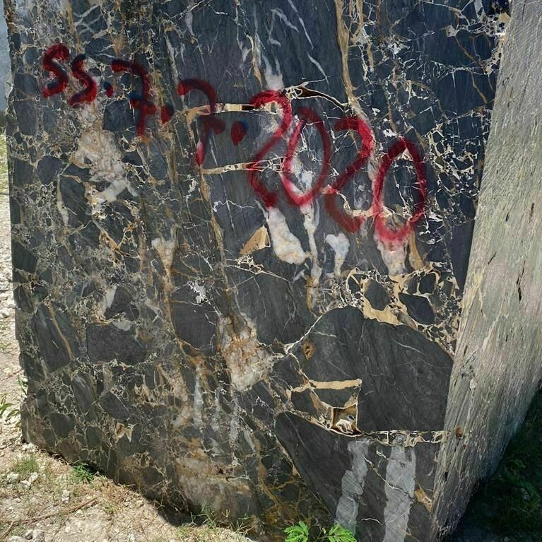 New Portoro marble blocks
