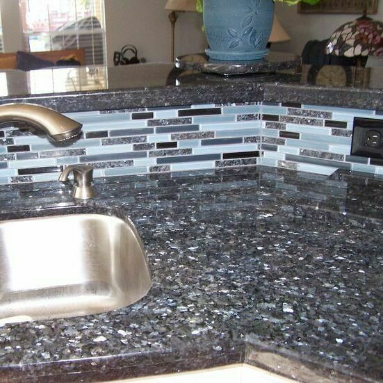 Marina Blue Star (Blue Pearl) granite countertop