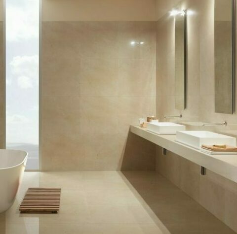 Crema Marfil marble project