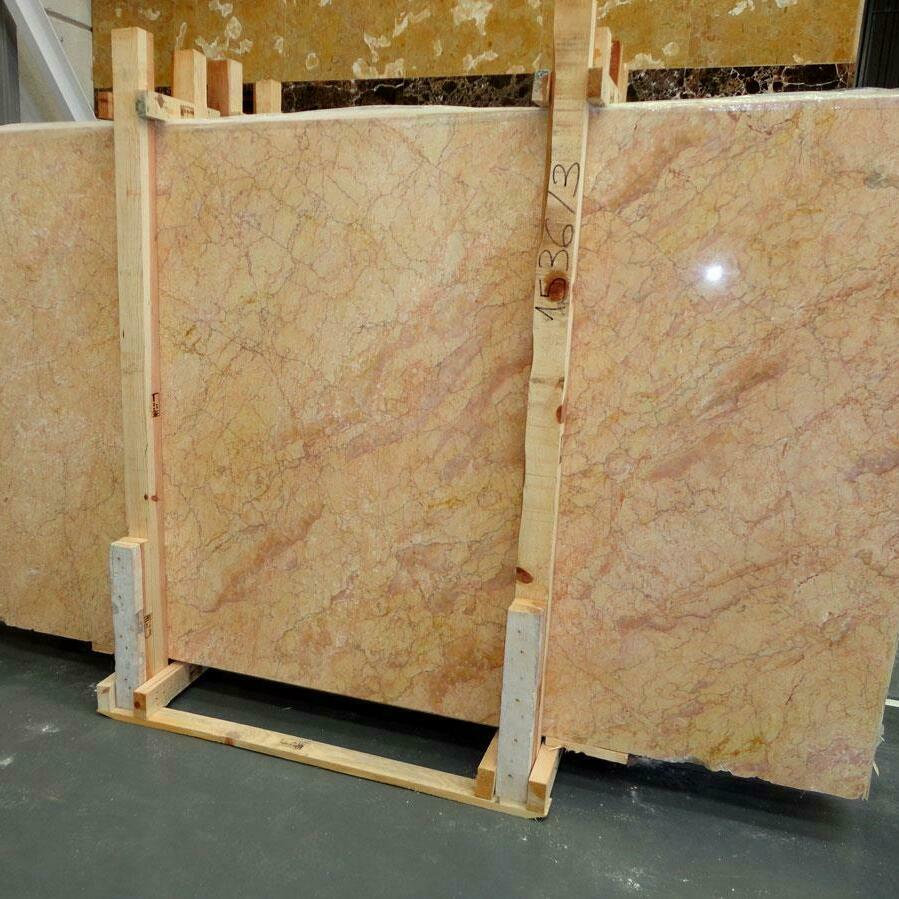 Crema Valencia marble slabs