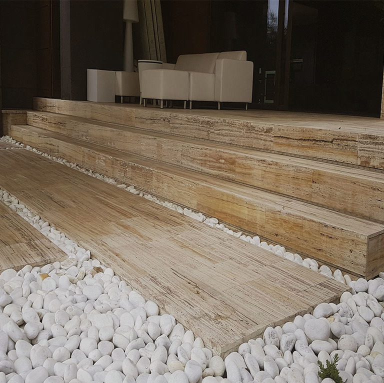 Travertine Gold steps
