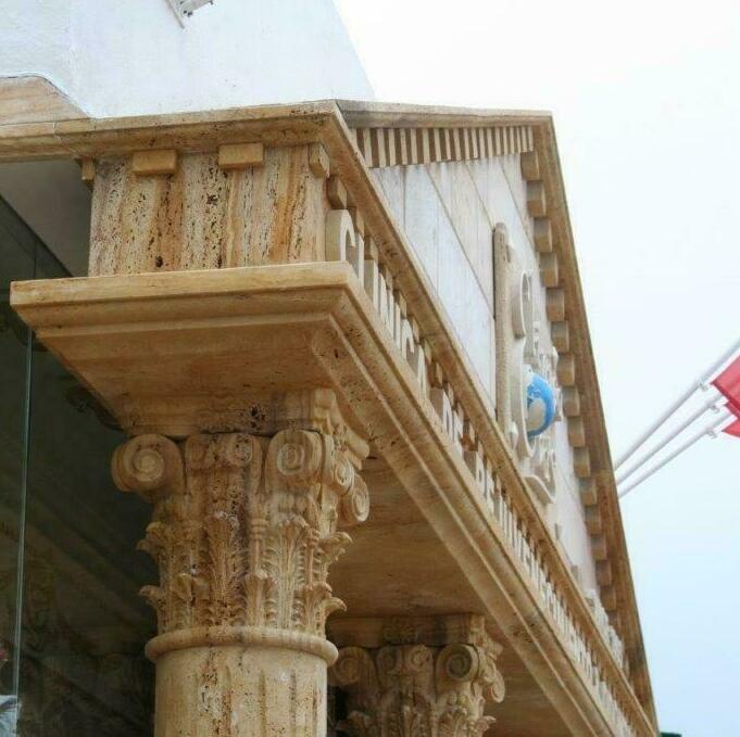 Travertine Gold columns
