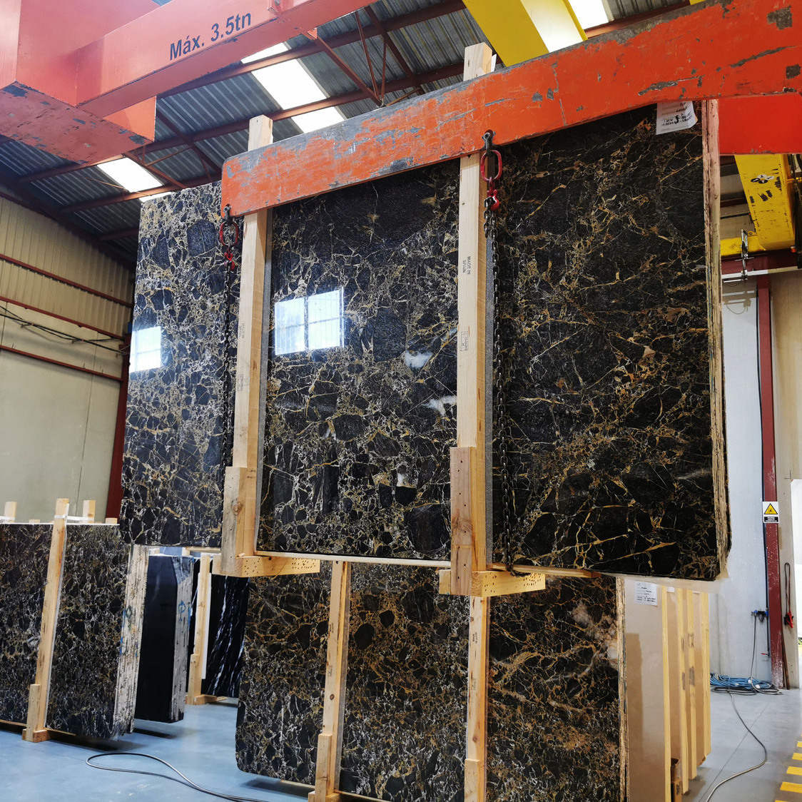New Portoro marble slabs
